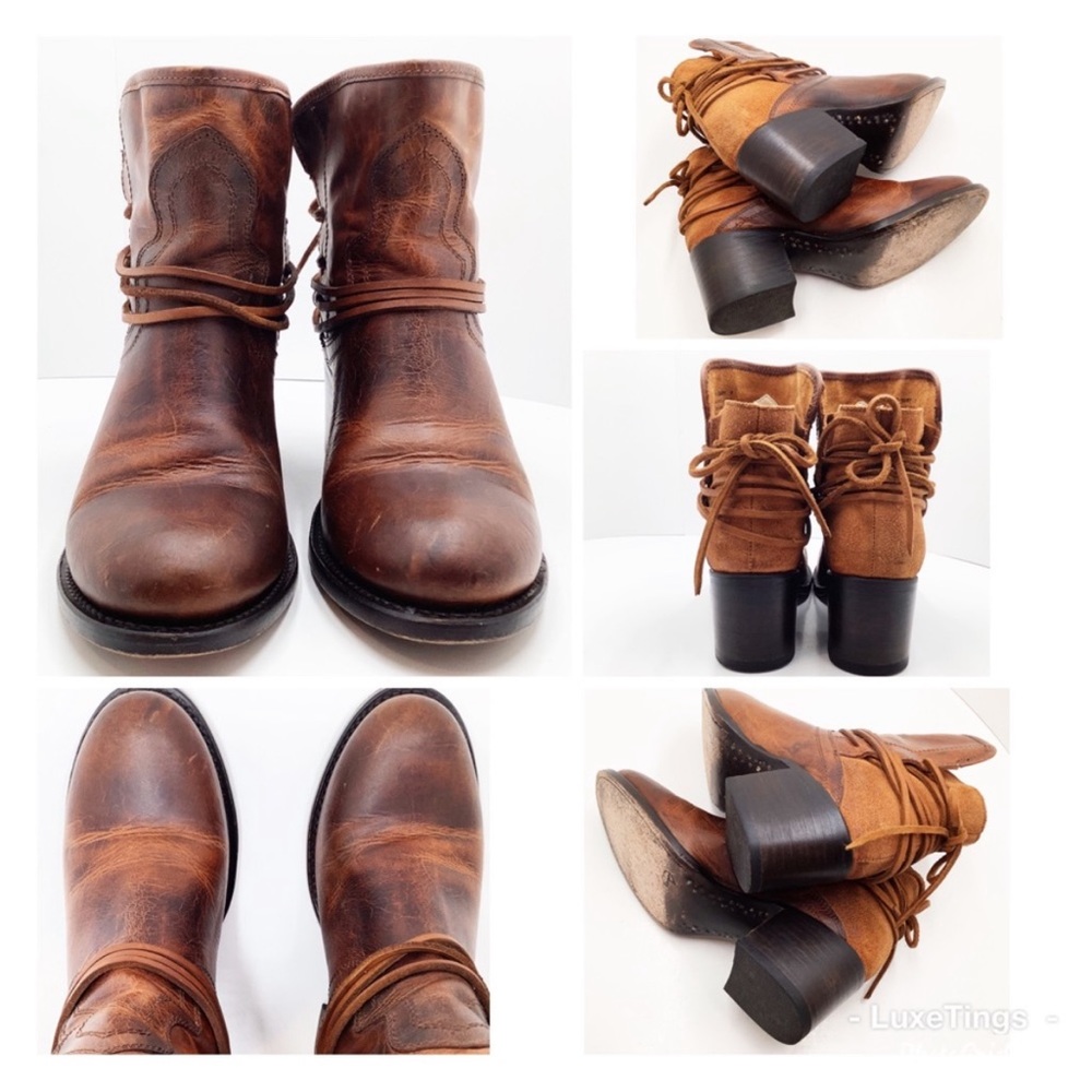 Women’s Size 7 Freebird Casey Booties- brown